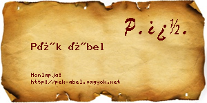 Pék Ábel névjegykártya