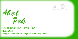 abel pek business card